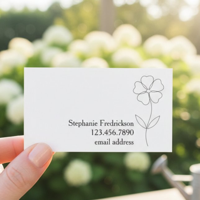 Tarjeta De Visita Soft Botanical Minimalist – Garden Lover  (Soft Botanical Minimalist – Garden Lover Business Card)