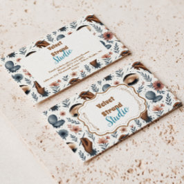 Tarjeta De Visita Soft Floral Lash Artist Beauty Studio