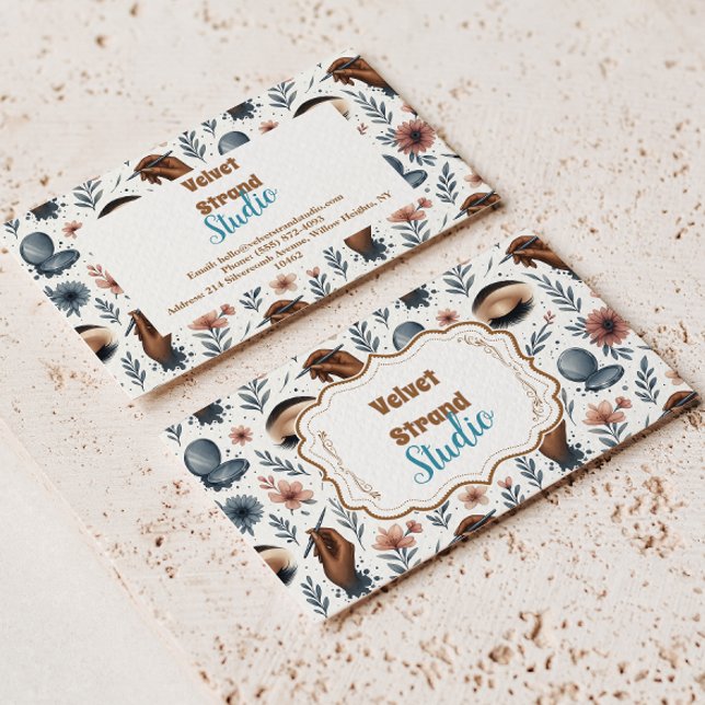 Tarjeta De Visita Soft Floral Lash Artist Beauty Studio (Subido por el creador)