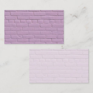 Tarjeta De Visita Soft Pastel Purple Brick Wall Business Card