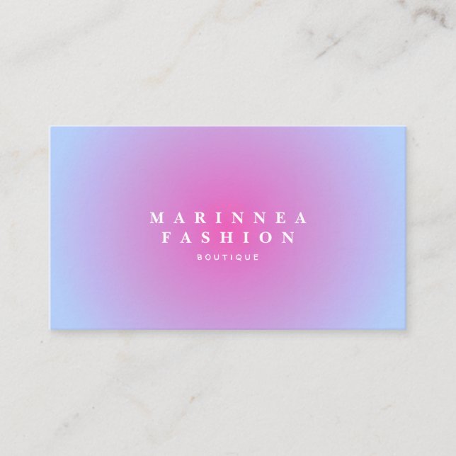 Tarjeta De Visita Soft Purple Blue Gradient Aura  (Anverso)