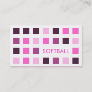 Tarjeta De Visita SOFTBALL (cuadrados de la MOD)
