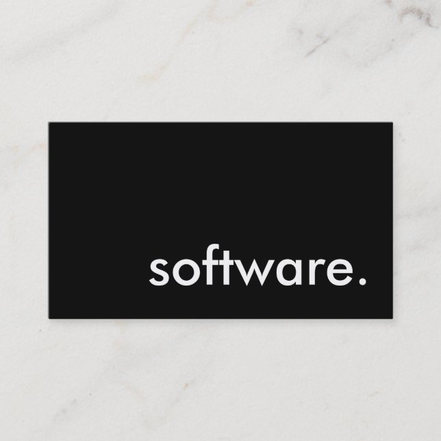 Tarjeta De Visita software. (Anverso)