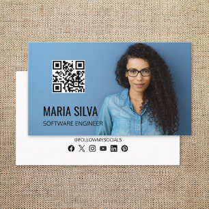 Tarjeta De Visita Software Engineer Programmer Professional Photo