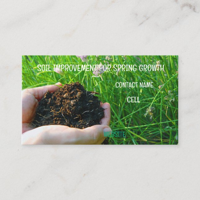 Tarjeta De Visita Soil Improvement (Anverso)