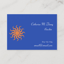 Tarjeta De Visita sol, azul