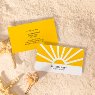 Tarjeta De Visita Sol brillante moderno Sunrise Sunrise amarillos