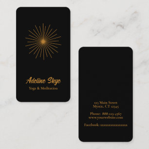Tarjeta De Visita Sol celeste simple