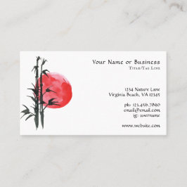 Tarjeta De Visita Sol japonés y bambú