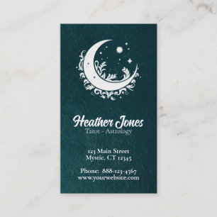 Tarjeta De Visita Sol y luna celestes