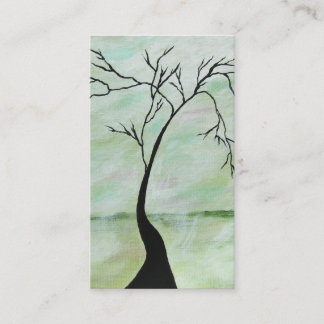Tarjeta De Visita Solamente esperé el árbol torcido del arte