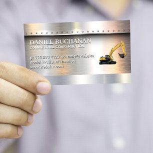 Tarjeta De Visita Soldado Cepillado metálico con rejas Bull Doze