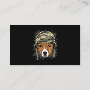 Tarjeta De Visita Soldado de Basenji Veterano Perro Ejército Perro 6