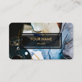 Tarjeta De Visita Soldador (foto elegante cubierta)