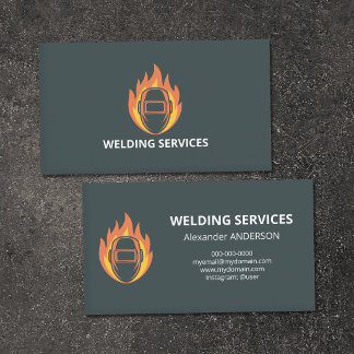 Tarjeta De Visita Soldador Profesional y Servicios de Soldadura