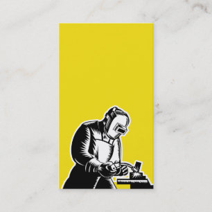 Tarjeta De Visita soldador que suelda con autógena businesscard de
