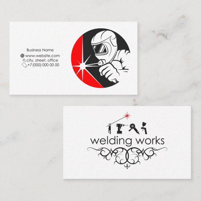 Tarjeta De Visita Soldadura con soldadura (Anverso / Reverso)