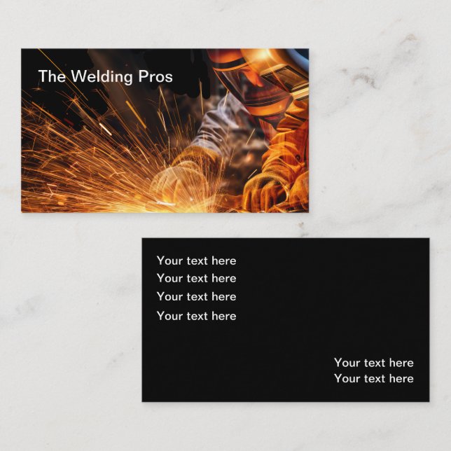 Tarjeta De Visita Soldadura de constructores (Anverso / Reverso)