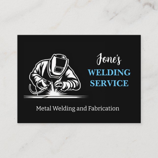 Tarjeta De Visita Soldadura Metalizado moderna, Fabricante, Contrati (Anverso)