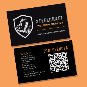 Tarjeta De Visita Soldadura y Fabricación de Metal Profesional