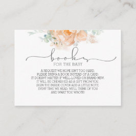Tarjeta De Visita Solicitud de Floral Baby Shower Books