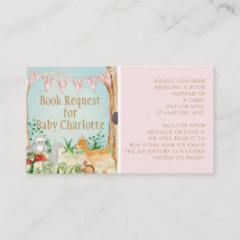 Tarjeta De Visita Solicitud de libro de animales del bosque de Woodl