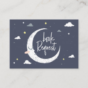 Tarjeta De Visita Solicitud de libro de bebés para nubes, luna y est