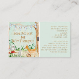Tarjeta De Visita Solicitud de libro de bosque de animales de la esp