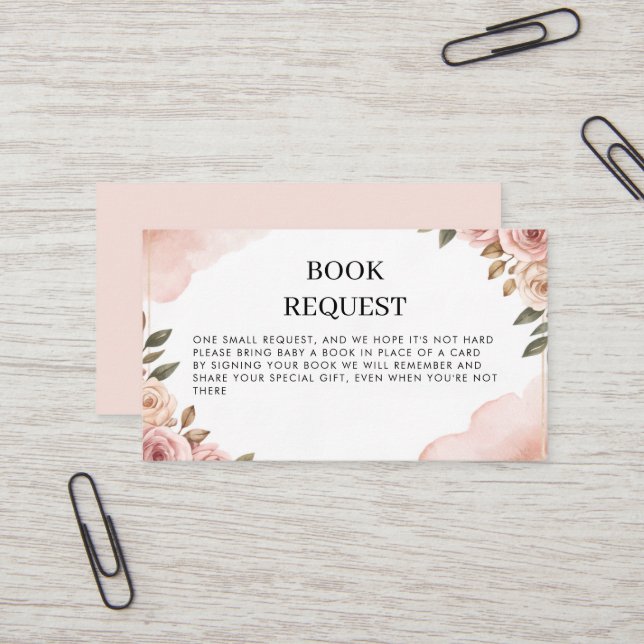 Tarjeta De Visita Solicitud de libro de flores de jardín acuático (Anverso/Reverso In Situ)