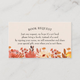 Tarjeta De Visita Solicitud de libro de flores silvestres/inserción 