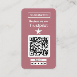 Tarjeta De Visita Solicitud de Reseña de Trustpilot con Código QR Es