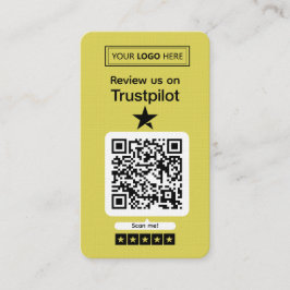 Tarjeta De Visita Solicitud de Reseña de Trustpilot con Código QR Es