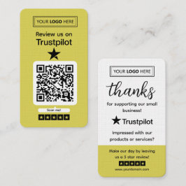Tarjeta De Visita Solicitud de Reseña de Trustpilot con Código QR Es
