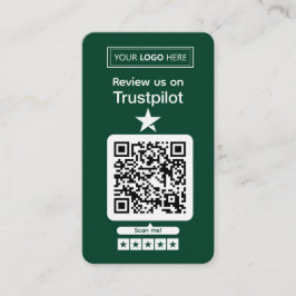 Tarjeta De Visita Solicitud de Reseña de Trustpilot con Código QR Es