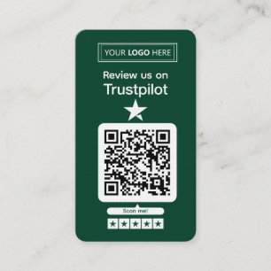 Tarjeta De Visita Solicitud de Reseña de Trustpilot con Código QR Es
