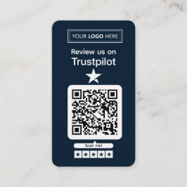 Tarjeta De Visita Solicitud de Reseña de Trustpilot con Código QR Es