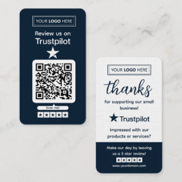 Tarjeta De Visita Solicitud de Reseña de Trustpilot con Código QR Es