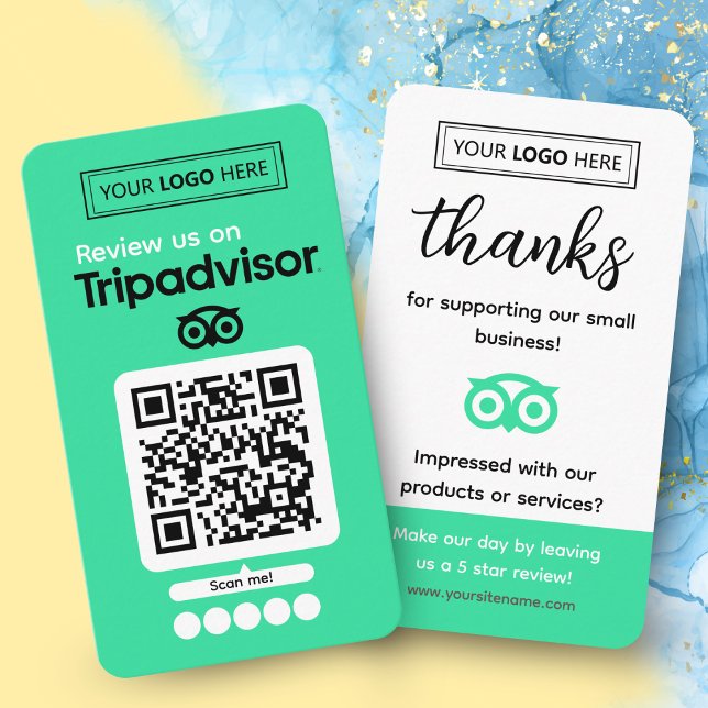 Tarjeta De Visita Solicitud de reseña en Tripadvisor (5 star review tripadvisor)