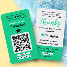 Tarjeta De Visita Solicitud de revisión de Trustpilot con código QR