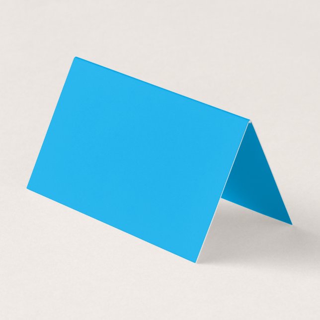 Tarjeta De Visita Solid Cyan Blue Background  (Anverso)