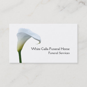 Tarjeta De Visita Solo director de funeraria blanco del lirio de