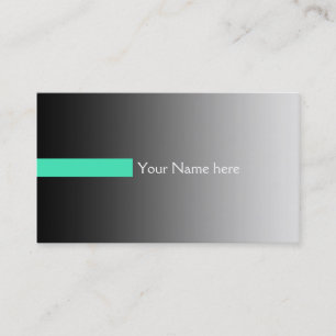 Tarjeta De Visita SÓLO gradientes de color gris - menta de rayas + t