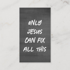 Tarjeta De Visita Sólo Jesús Puede Arreglar Todo Este Cartel Cristia