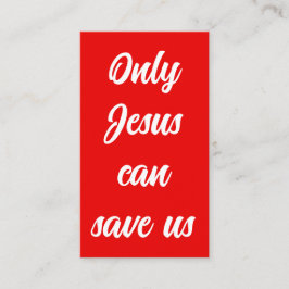 Tarjeta De Visita Sólo Jesús Puede Salvarnos El Guión Gospel Message
