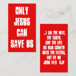 Tarjeta De Visita Sólo Jesús Puede Salvarnos El Mensaje De Divulgaci