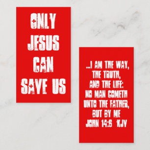 Tarjeta De Visita Sólo Jesús Puede Salvarnos El Mensaje De Divulgaci
