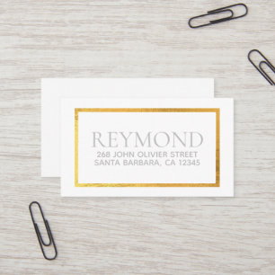 Tarjeta De Visita Sólo nombre comercial y dirección Moda simple