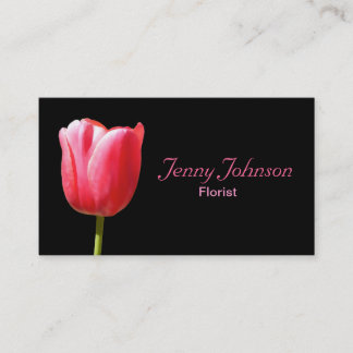 Tarjeta De Visita Solo tronco elegante de encargo del tulipán