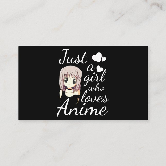 Tarjeta De Visita sólo un chica que ama el cosplay lindo anime (Anverso)