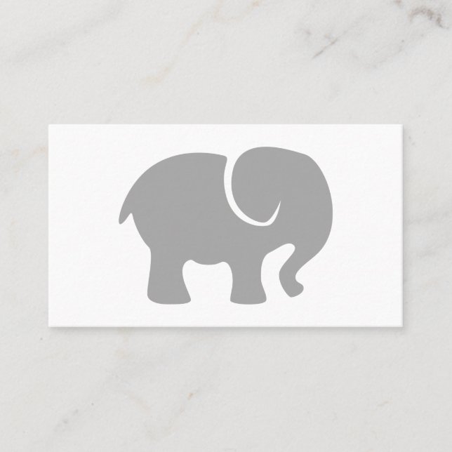 Tarjeta De Visita Sólo un elefante gris (Anverso)
